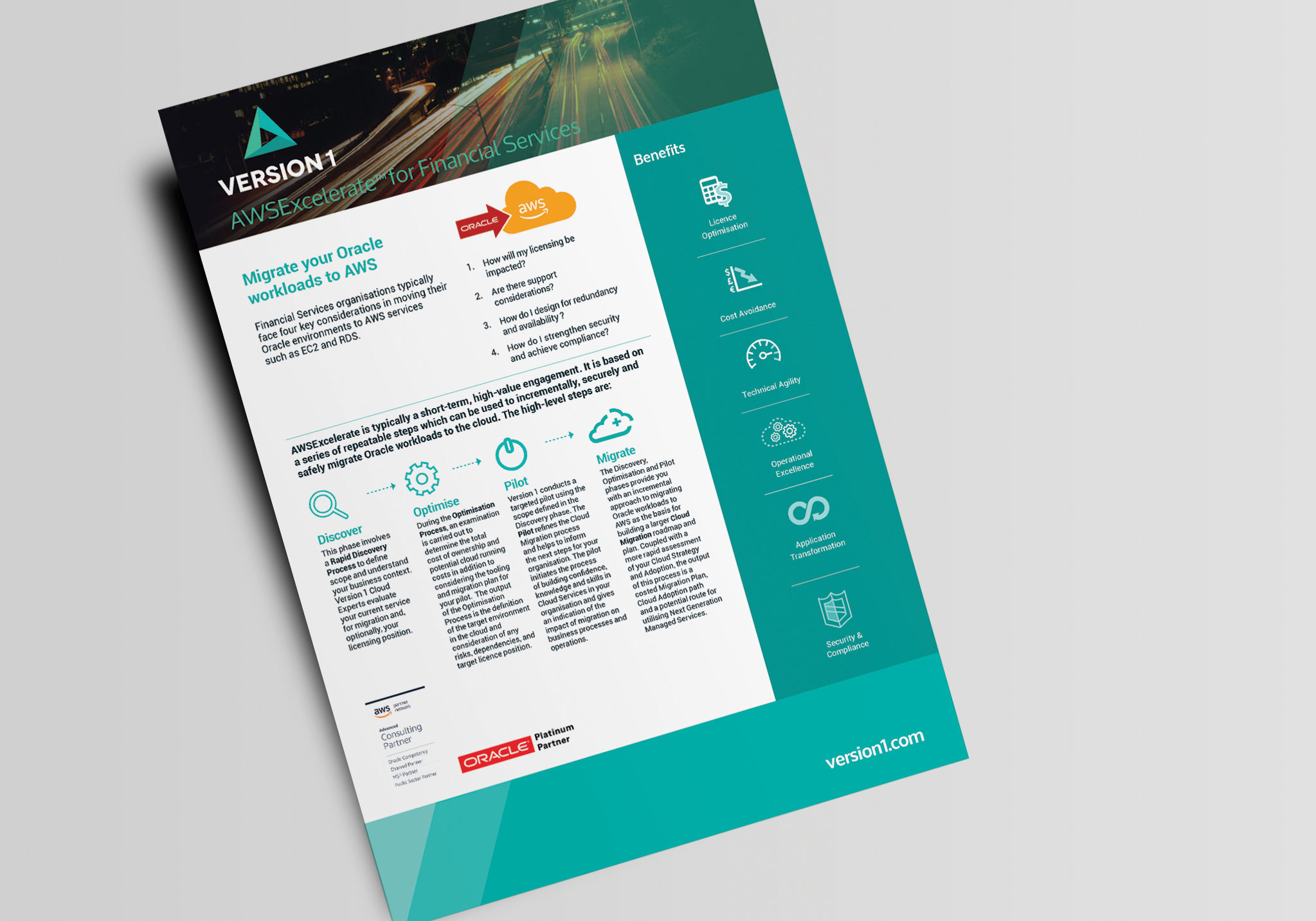 Information leaflet design for version 1 with technical information