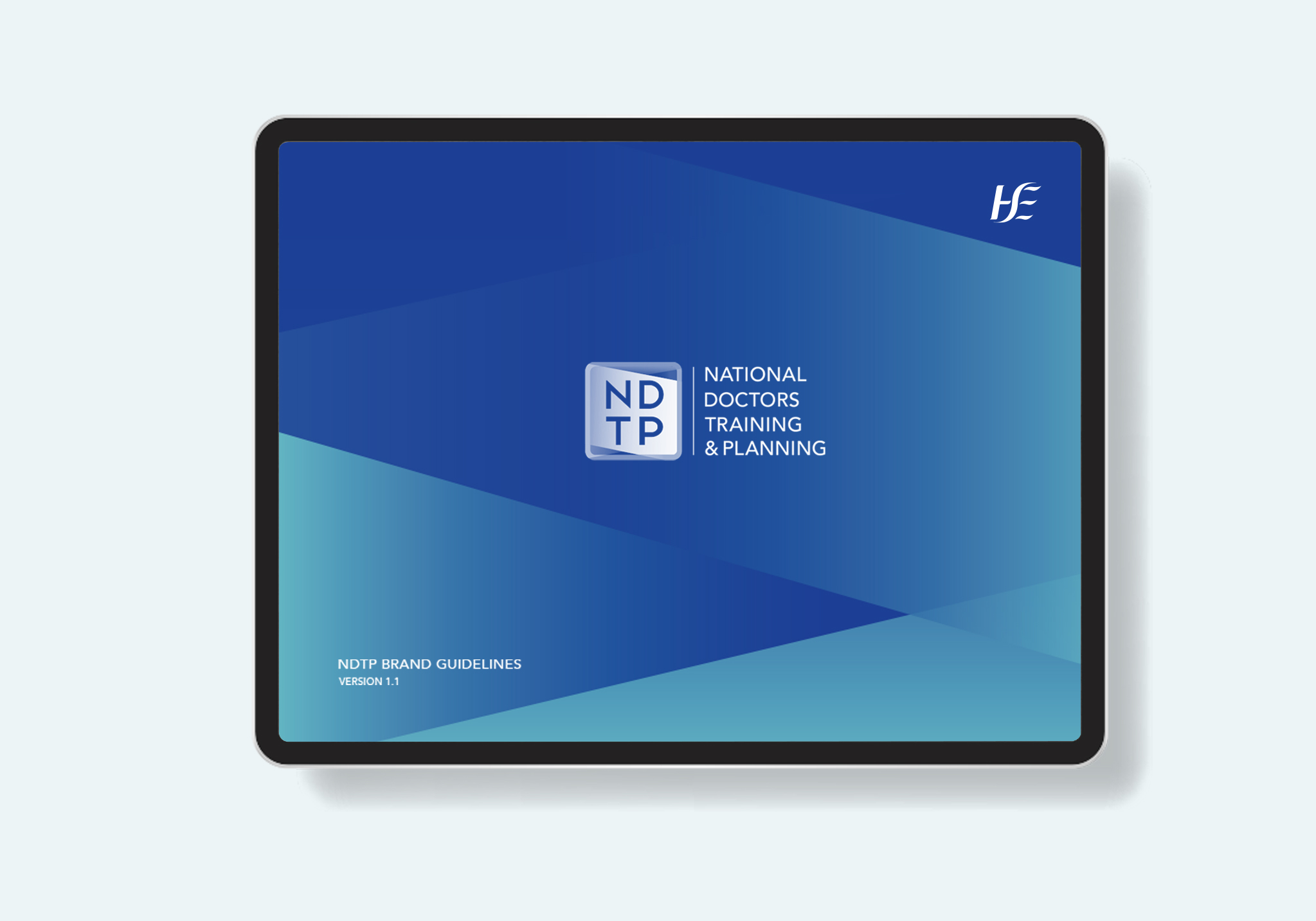 Cover slide from a Powerpoint presentation with NDTP logo centered