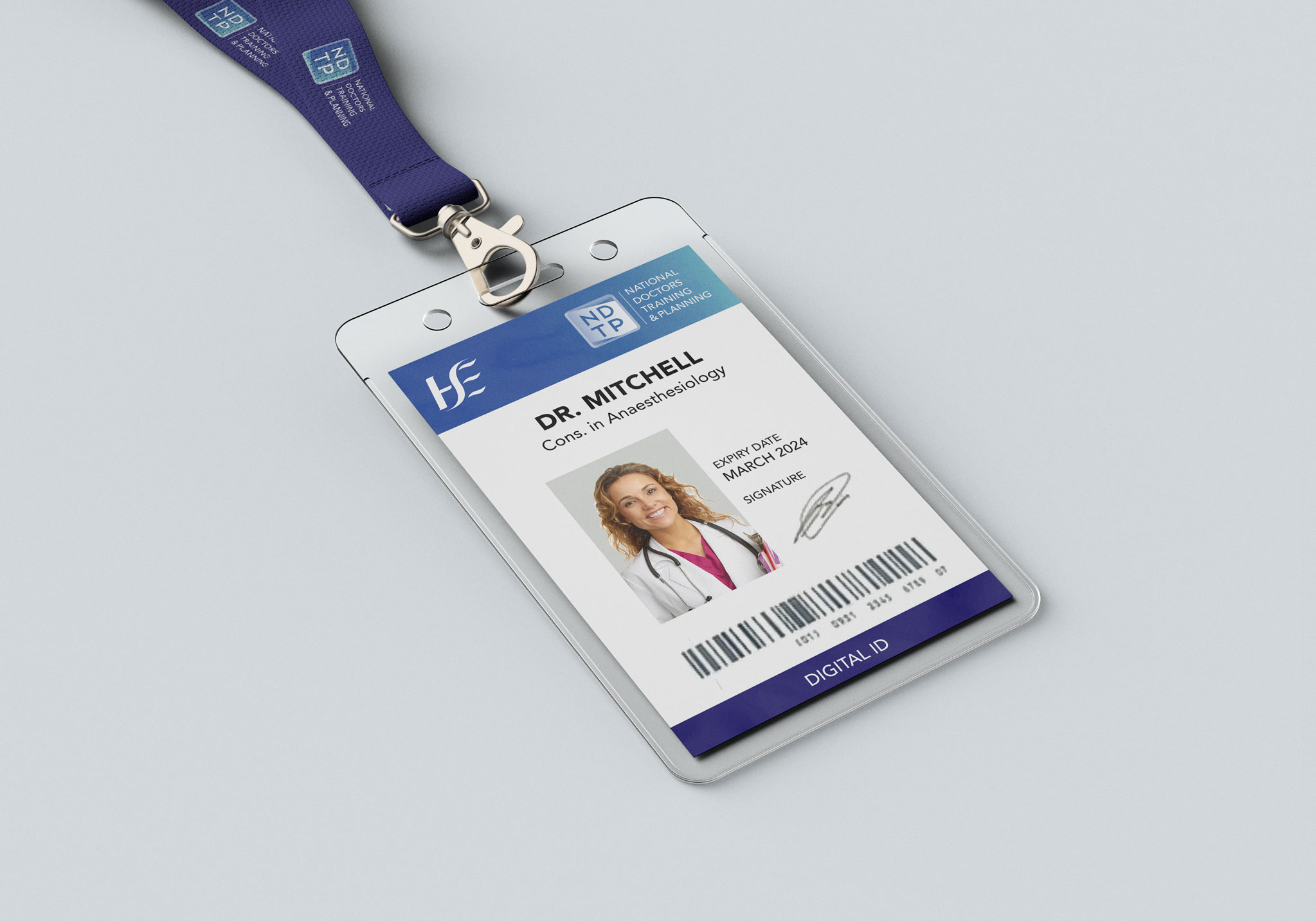 Lanyard design with doctors contact information